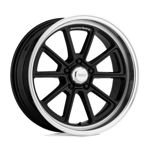 American Racing Vintage VN510 DRAFT, 18X10, 5X127, ET0, CB78.1, GLOSS BLACK W/ DIAMOND CUT LIP