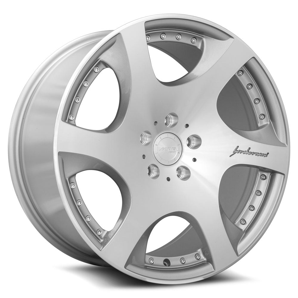 MRR VP3, 19x9.5, 5x100 to 5x120.7, ET15 to 45, CB66.6 to 74.1, Silver Machined Face