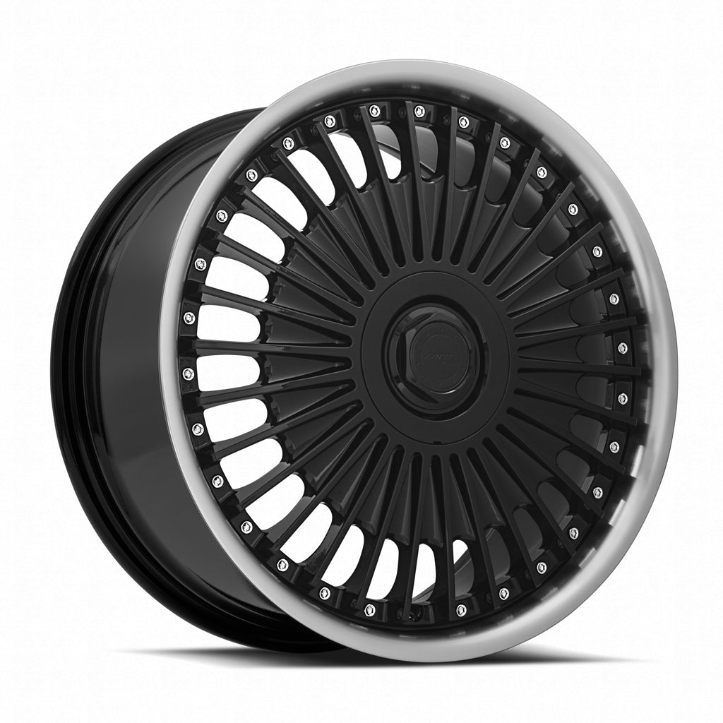 MRR VP4, 19x8.5, 5x112, ET35, CB66.6, Black Machined Lip