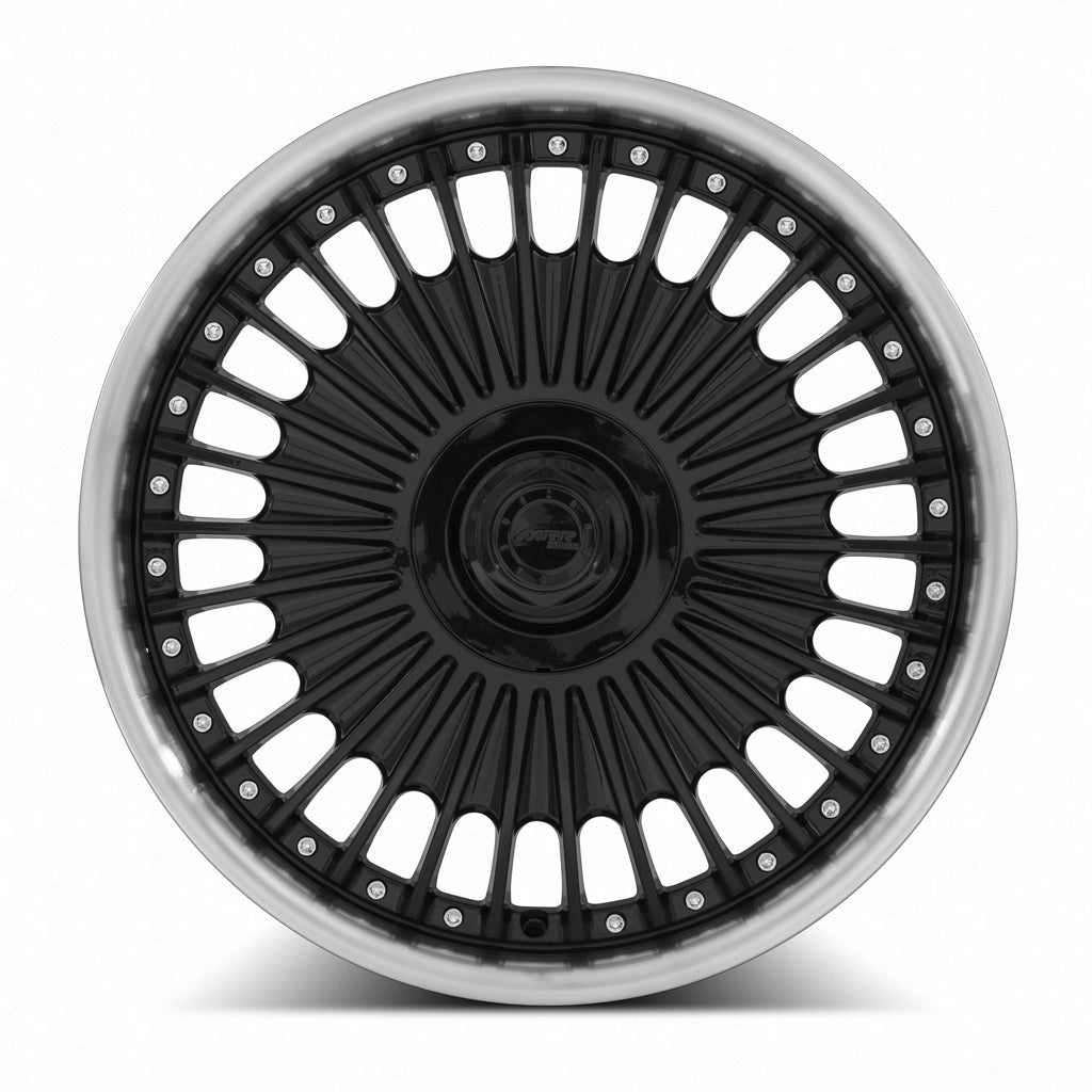 MRR VP4, 19x8.5, 5x112, ET35, CB66.6, Black Machined Lip
