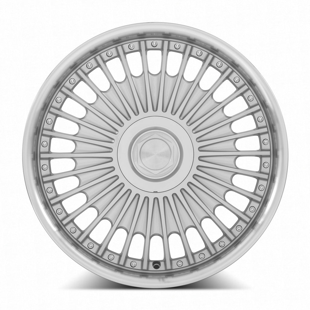 MRR VP4, 19x8.5, 5x112, ET35, CB66.6, Silver Machined Lip