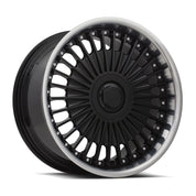 MRR VP4, 19x9.5, 5x100 to 5x120.7, ET20 to 45, CB66.6 to 74.1, Black Machined Lip