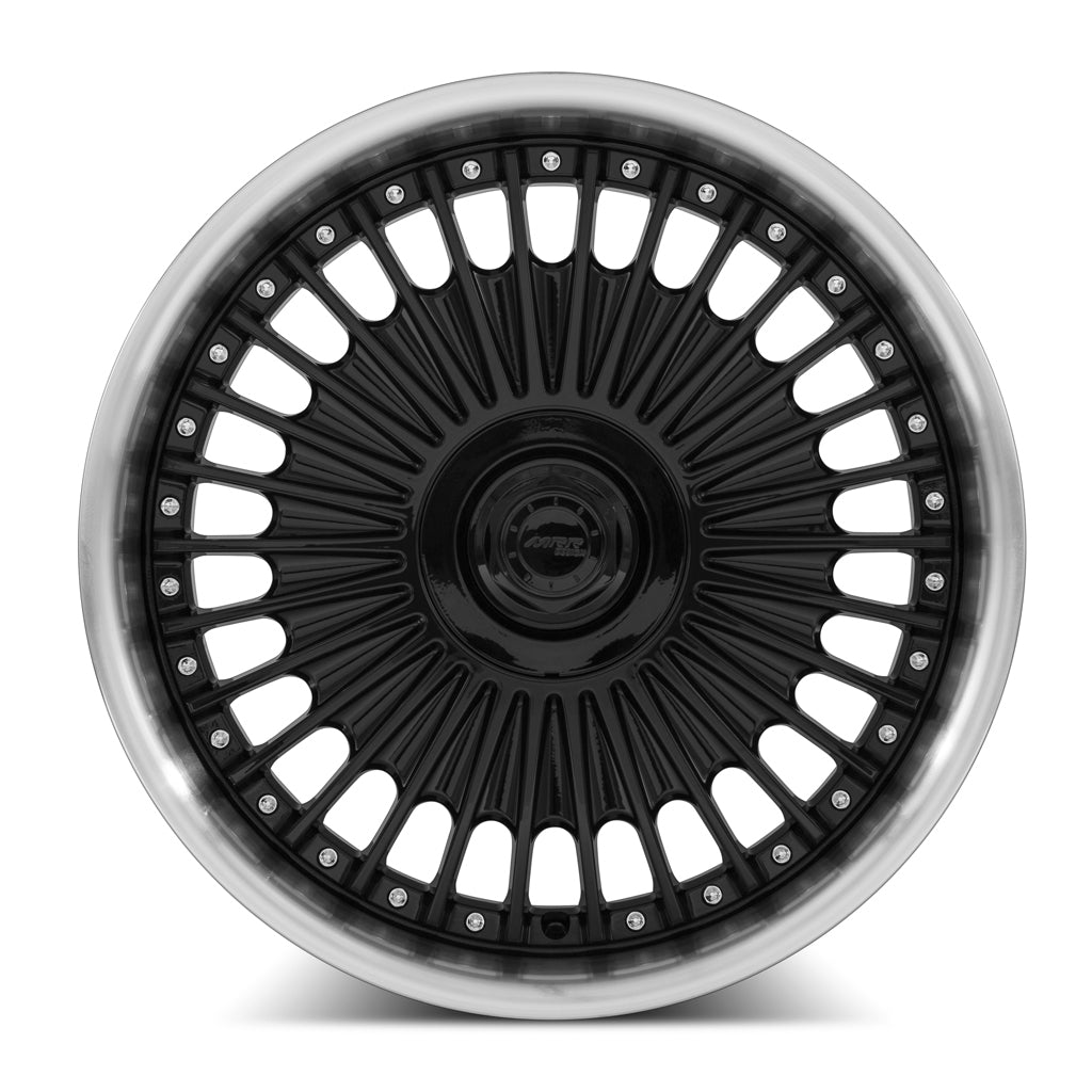 MRR VP4, 19x9.5, 5x112, ET25, CB66.6, Black Machined Lip