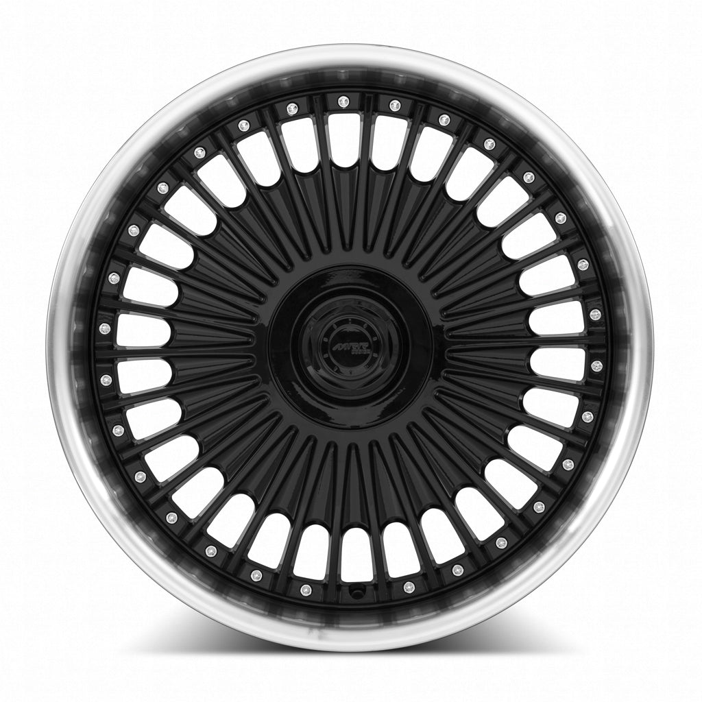 MRR VP4, 20x10, 5x112, ET25, CB66.6, Black Machined Lip