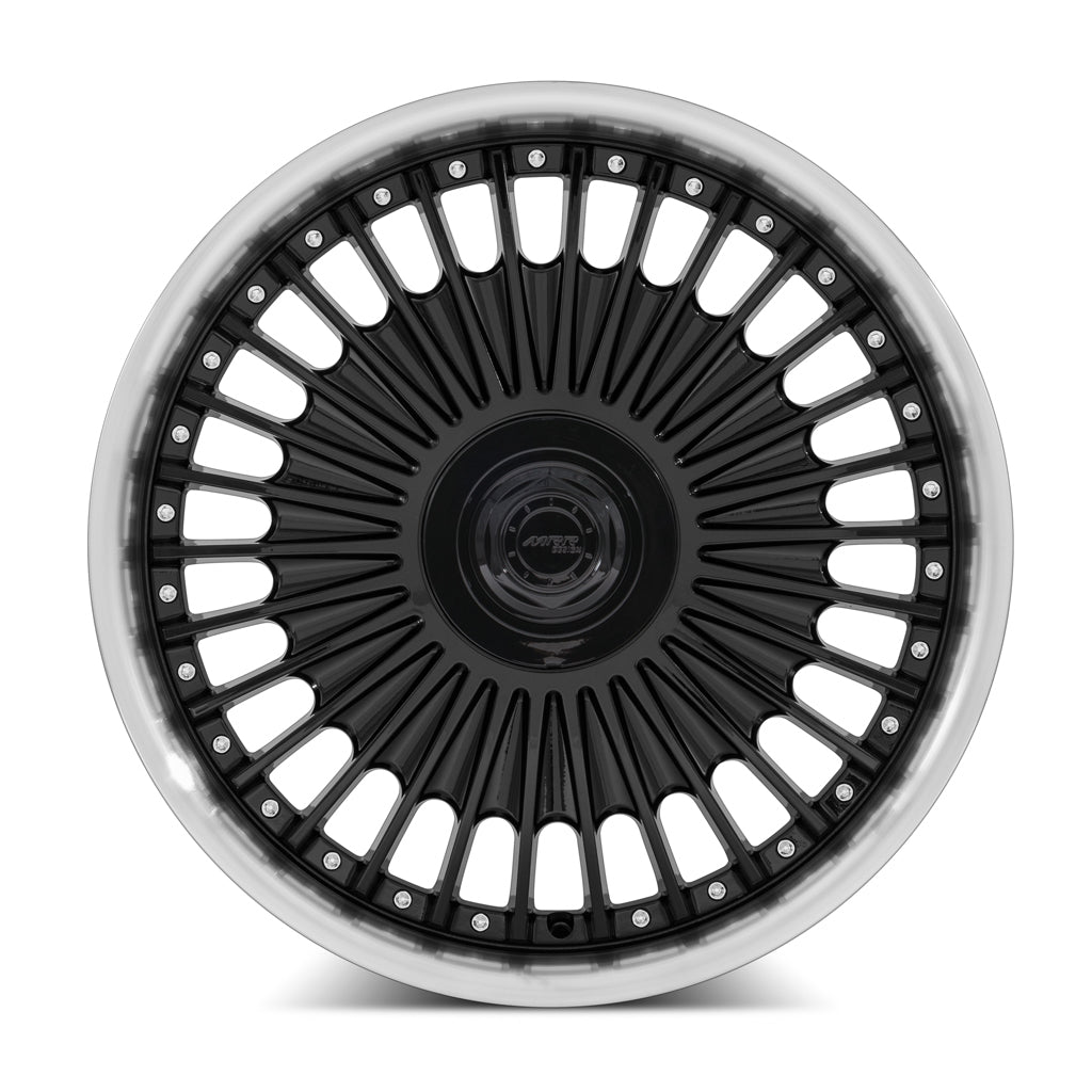 MRR VP4, 20x8.5, 5x112, ET45, CB66.6, Black Machined Lip