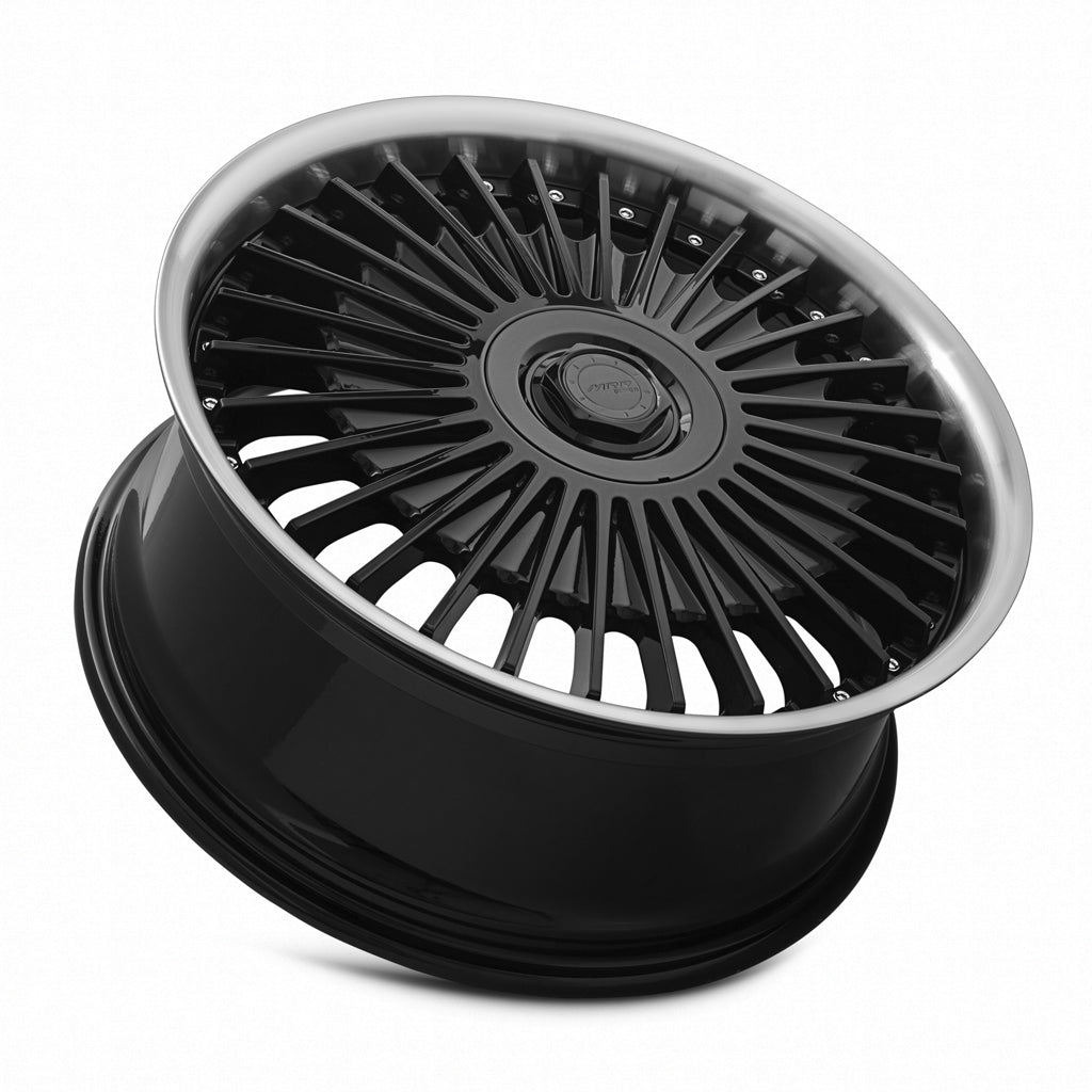 MRR VP4, 20x8.5, 5x112, ET45, CB66.6, Black Machined Lip