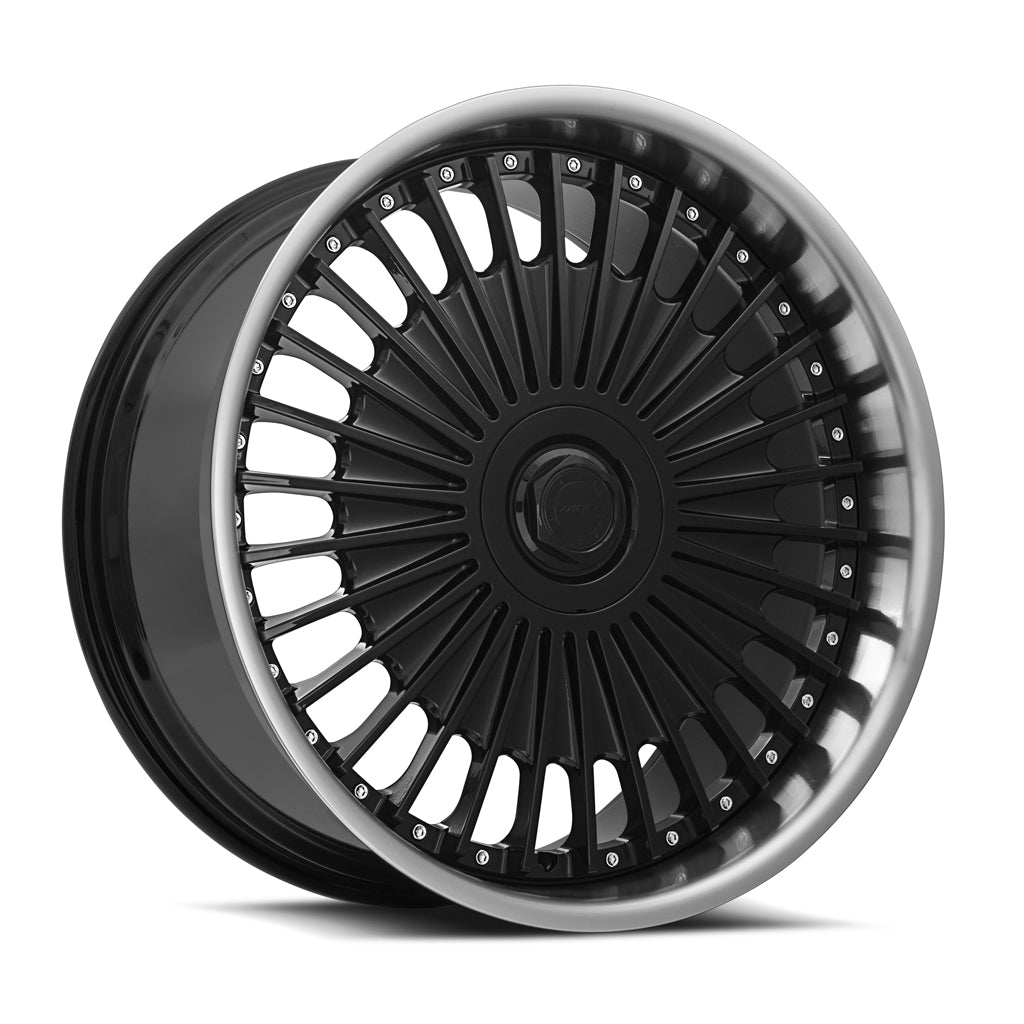 MRR VP4, 22x10.5, 5x114.3, ET24, CB73.1, Black Machined Lip