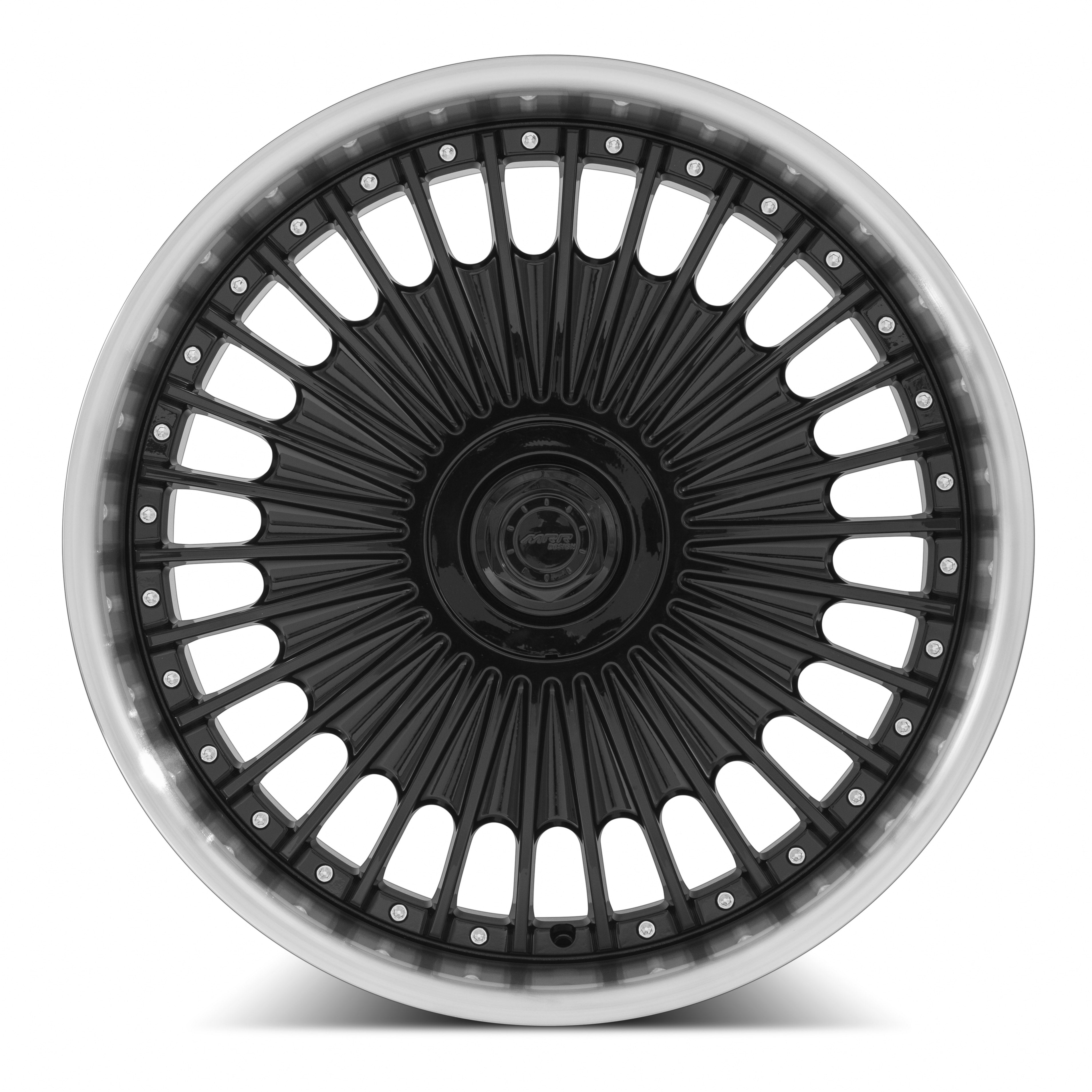 MRR VP4, 22x10.5, 5x112, ET25, CB66.6, Black Machined Lip