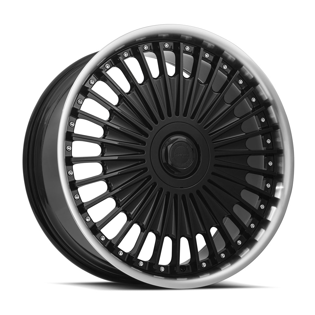 MRR VP4, 22x9, 5x112, ET38, CB66.6, Black Machined Lip