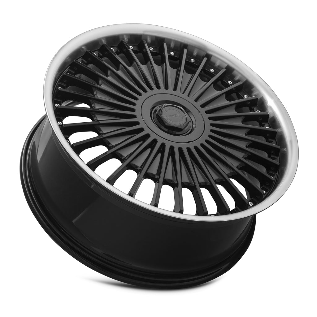 MRR VP4, 22x9, 5x112, ET38, CB66.6, Black Machined Lip