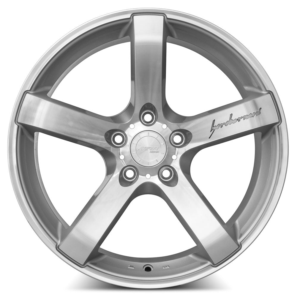 MRR VP5, 20x9, 5x100 to 5x120.7, ET20 to 45, CB66.6 to 74.1, Silver Machined Face