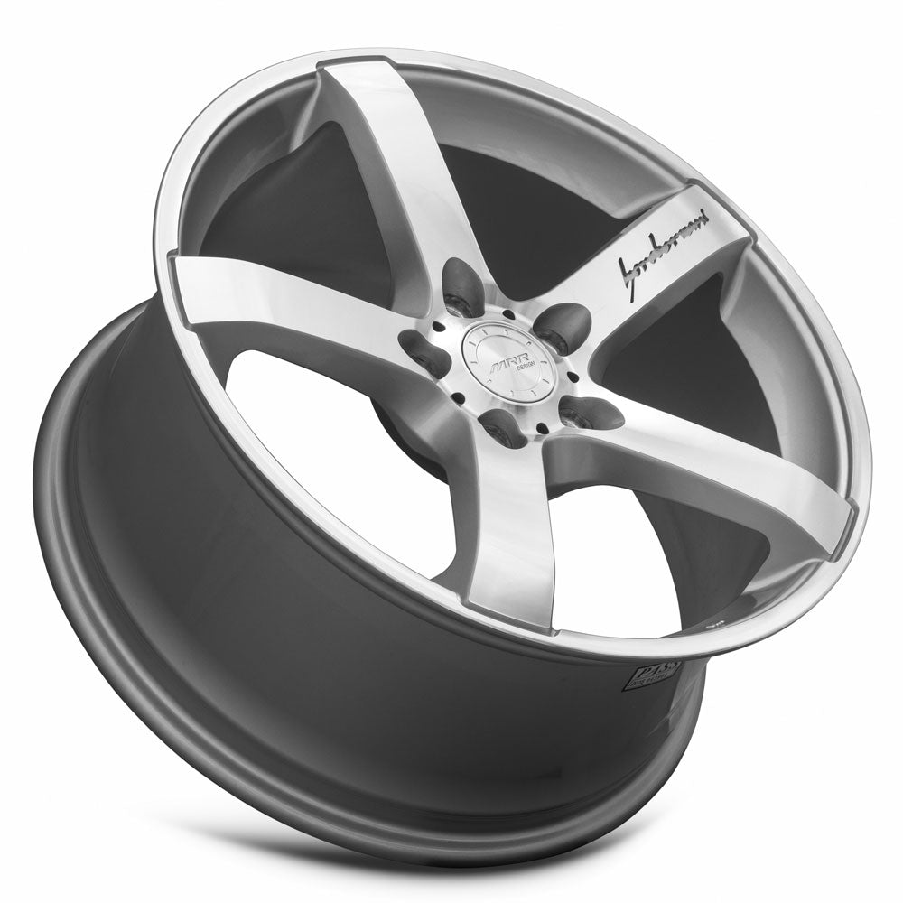 MRR VP5, 20x9, 5x100 to 5x120.7, ET20 to 45, CB66.6 to 74.1, Silver Machined Face