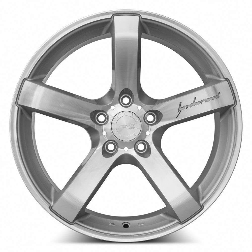 MRR VP5, 20x10.5, 5x100 to 5x120.7, ET20 to 45, CB66.6 to 74.1, Silver Machined Face