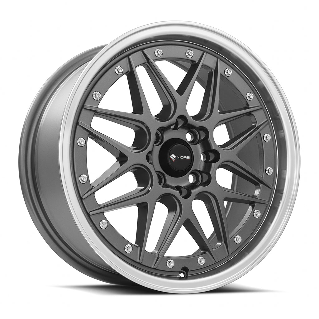Vors VR7, 16x7, 4x98, ET38, CB73.1, Gun Metal Machine Lip