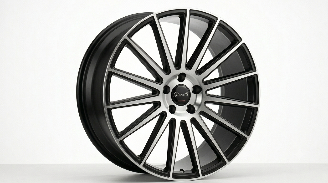 Gianelle Verdi, 26x10, 5x100 to 5x132/6x114 to 6x139.7, ET20 to 45, CB72.56 to 110.1, Machined Black - 2610Z20GAVECMB