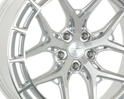 Vossen Wheels HFX2, Deep Concave Profile, 24X10, 5x112, ET5, CB66.5, Silver Polished