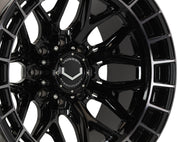 Vossen Wheels HFX1, Deep Concave Profile, 18X9, 8x165.1, ET0, CB125.1, Tinted Gloss Black