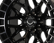 Vossen Wheels HFX1, Deep Concave Profile, 18X9, 8x165.1, ET0, CB125.1, Tinted Gloss Black