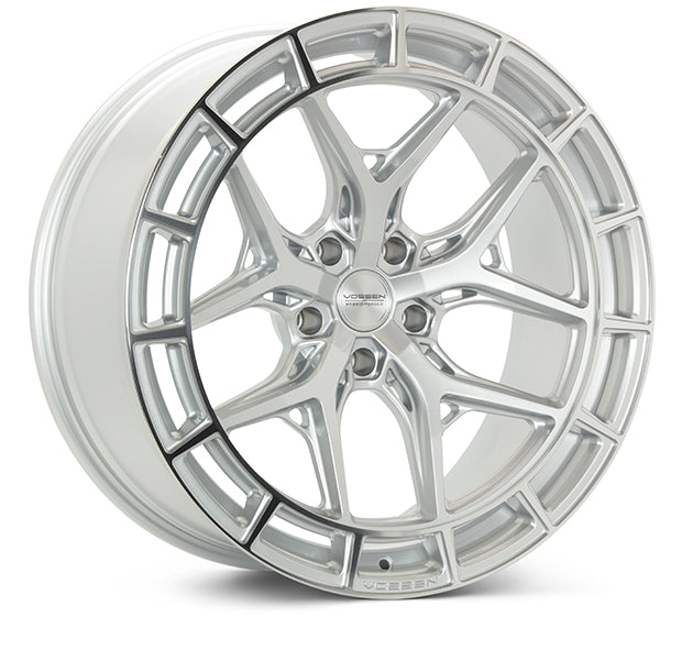 Vossen Wheels HFX2, Deep Concave Profile, 24X10, 5x112, ET5, CB66.5, Silver Polished