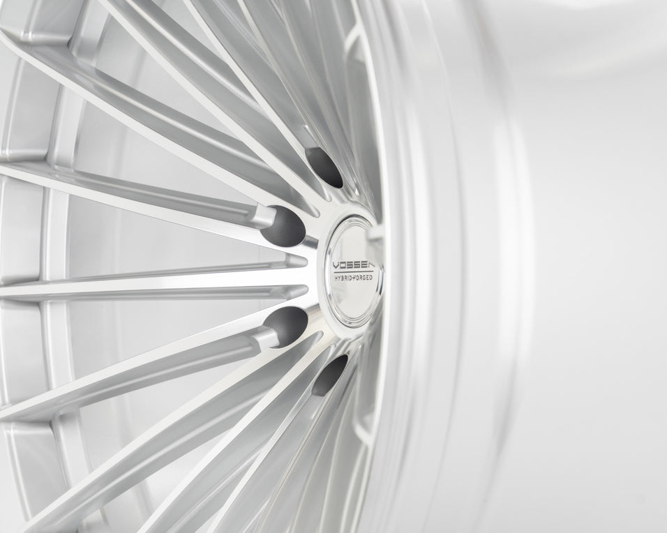 Vossen Wheels HFX4, Ultra Deep Concave Profile, 22X12, 6x139.7, ET-44, CB106.1, Silver Polished