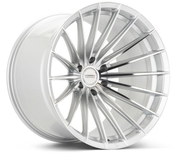 Vossen Wheels HFX4, Ultra Deep Concave Profile, 22X12, 6x139.7, ET-44, CB106.1, Silver Polished