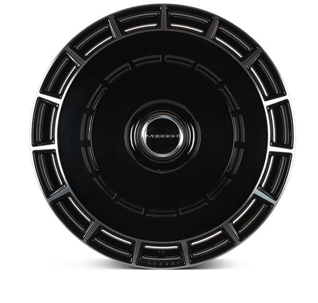 Vossen Wheels HF9, Deep Concave Profile, 22X11.5, 5x98 to 5x132, ET'+15 to +60, CB54.1 to 84.1, Gloss Black Polished
