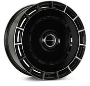 Vossen Wheels HF9, Deep Concave Profile, 22X11.5, 5x98 to 5x132, ET'+15 to +60, CB54.1 to 84.1, Gloss Black Polished