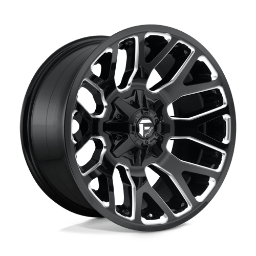 Fuel 1PC D623 WARRIOR, 20X9, 6X135/6X139.7, ET1, CB106.1, GLOSS BLACK MILLED