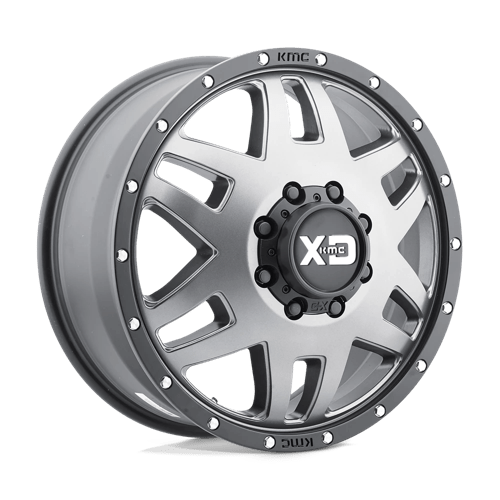 XD XD130 MACHETE DUALLY, 20X7.5, 8X165.1, ET142, CB121.5, MATTE GRAY W/ BLACK RING