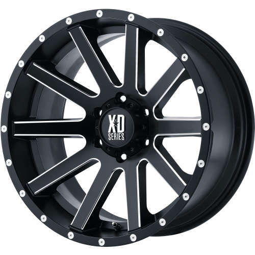 XD XD818 HEIST, 20X9, 6X139.7, ET18, CB106.25, SATIN BLACK MILLED W/ BTCC