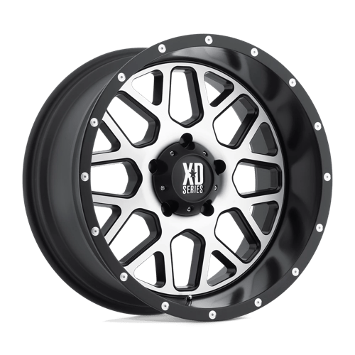 XD XD820 GRENADE, 18X9, 6X139.7, ET18, CB106.1, SATIN BLACK W/ MACHINED FACE