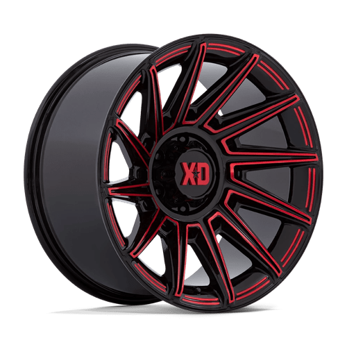XD XD867 SPECTER, 20X10, 6X135, ET-18, CB87.1, GLOSS BLACK W/ RED TINT