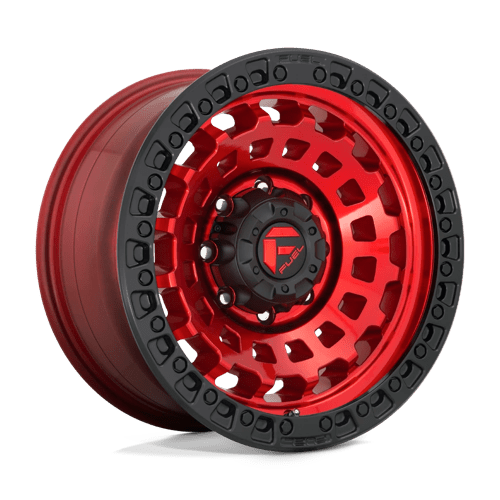 Fuel 1PC D632 ZEPHYR, 17X9, 6X139.7, ET-12, CB106.1, CANDY RED BLACK BEAD RING