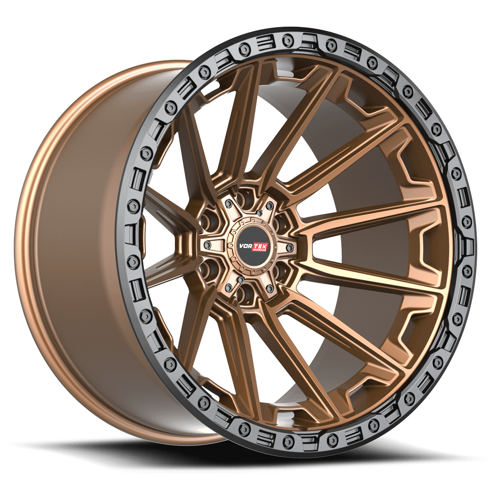 Vortek VRT-601, 18x9, 6x135/6x139.7, ET-12, CB106.1, Matte Bronze With Black Bead Ring