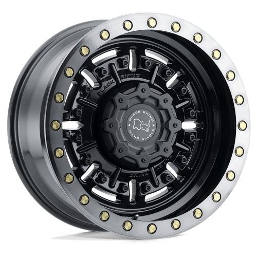 Black Rhino Hard Alloys ABRAMS, 18X9.5, 6X135, ET-18, CB87.1, GLOSS GUN BLACK MACH DARK TINT 1895ABR-86135B87