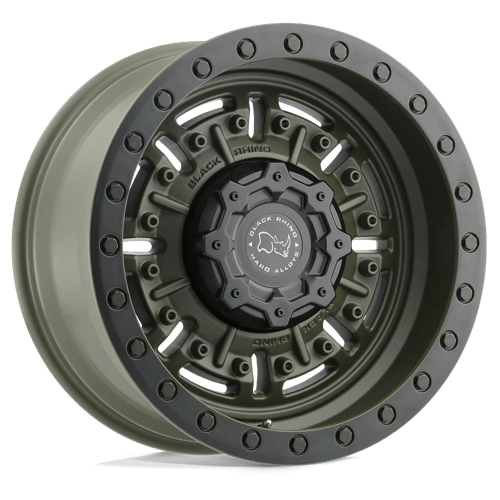Black Rhino Hard Alloys ABRAMS, 17X9.5, 5X127, ET-18, CB71.5, OLIVE DRAB GREEN 1795ABR-85127N71