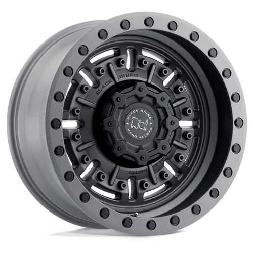 Black Rhino Hard Alloys ABRAMS, 17X9.5, 8X170, ET-18, CB125.1, TEXTURED MATTE GUNMETAL 1795ABR-88170G25