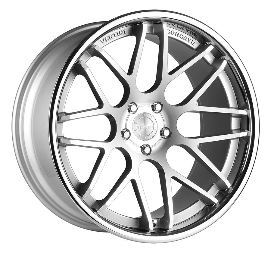 Vertini RFS2.5, Flat Concave Profile Profile, 20X9, 5x100 to 5x132, ET21 to 51, CB54.1 to 84.1, BRUSH SILVER CHROME LIP - Image 1
