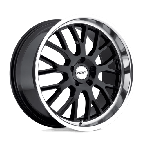 TSW TREMBLANT, 20X10, 5X120, ET25, CB76.1, GLOSS BLACK W/ MIRROR CUT LIP