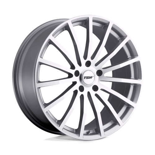 TSW MALLORY, 20X10, 5X114.3, ET25, CB76.1, SILVER W/ MIRROR CUT FACE