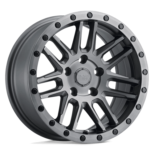 Black Rhino Hard Alloys ARCHES, 17X9.5, 5X127, ET-18, CB71.5, MATTE BRUSHED GUNMETAL BLK BLT 1795ACH-85127G71