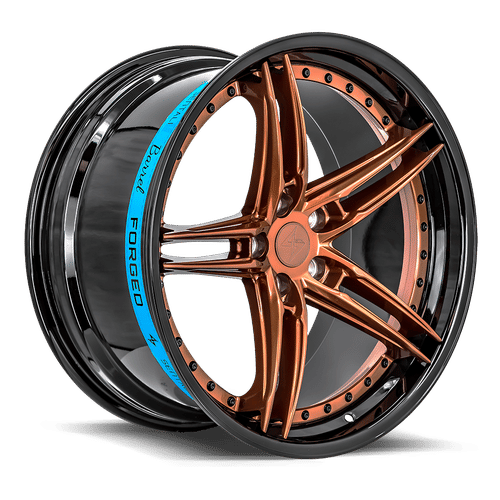Sentali Barrel SB3, 19x9.5, 5x112, ET25, CB66.6, Gloss Black Lip / Gloss Bronze Centre