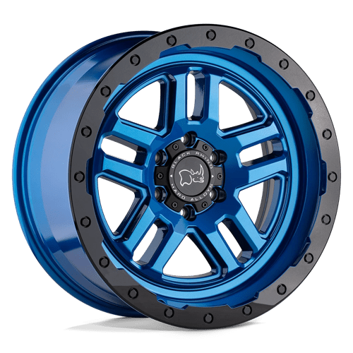 Black Rhino Hard Alloys BARSTOW, 20X9.5, 6X135, ET12, CB87.1, DEARBORN BLUE W/ BLACK RING 2095BTW126135B87