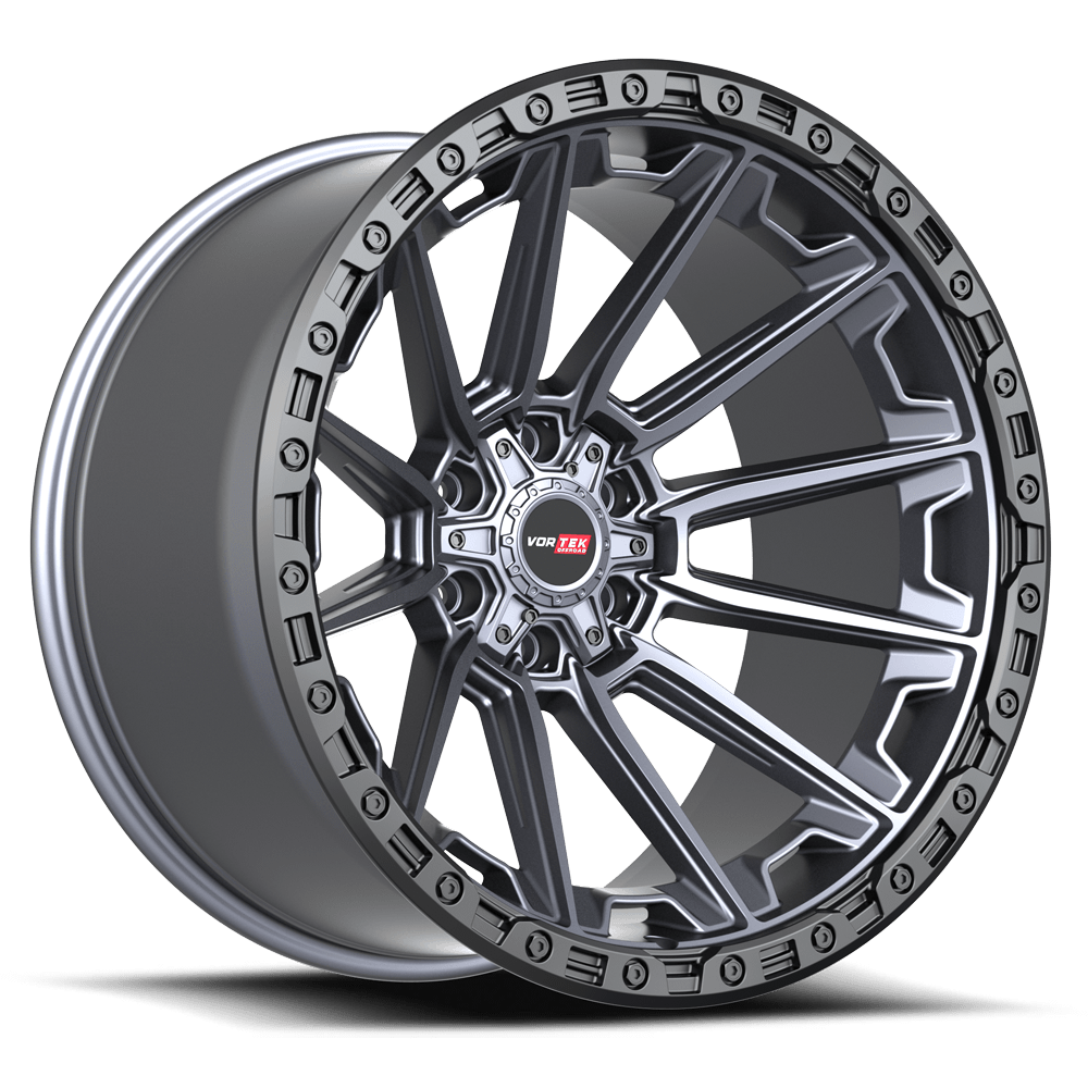 Vortek VRT-601, 24x10, 6x135/6x139.7, ET0, CB106.1, Matte Titanium Black Bead Ring