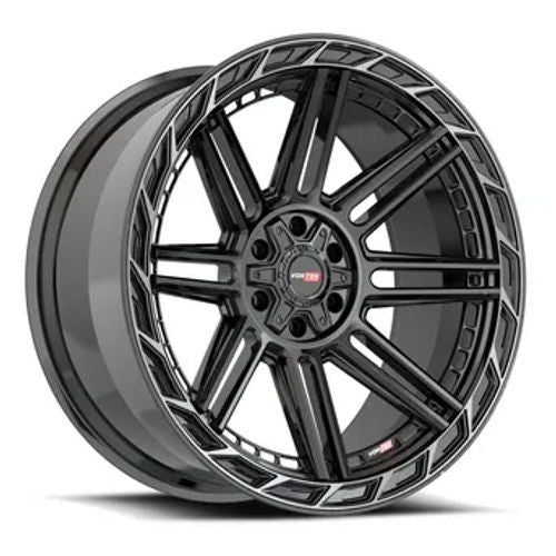 Vortek VRP-501, 20x9, 5x127/5x139.7, ET0, CB78.1, Black Diamond Cut Ring W/ Dark Tint