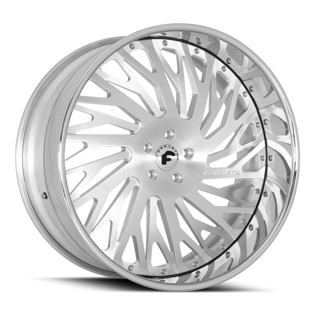 Forgiato Biaforca-D, 5x120.7, ET0, CB73.1, Brushed Chrome Lip