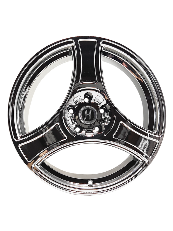 Heritage Wheel Bushido Monoc, 18x9.5, 5x108 to 5x120, ET38, CB73.1, Chrome