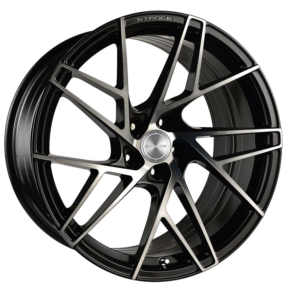 Stance SF12, Deep Concave Profile Profile, 20X10.5, 5x100 to 5x132, ET21 to 52, CB54.1 to 84.1, Dual Black - Image 1