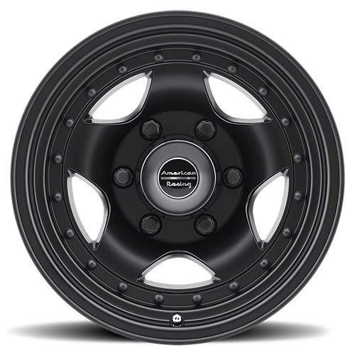 American Racing AR23, 15X8, 5X139.7, ET-19, CB108, SATIN BLACK W/ CLEAR COAT AR235885B - Image 3