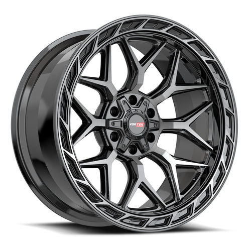 Vortek VRP-504, 20x9, 5x139.7/5x150, ET0, CB110.3, Black Diamond Cut W/ Dark Tint